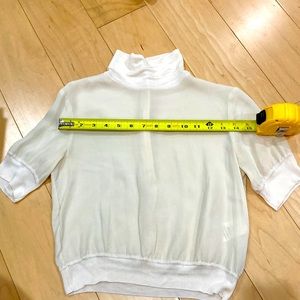 Aritzia 100% silk top light birch